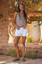 Women's 100% Linen Shorts Low Waist Adjustable Lace-Up Summer Mini Shorts Relaxed Fit with Pockets - 5