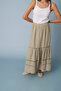 Cotton Long Skirt with Lace Detail - 3