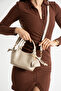 Minimal Knot Detailed Crossbody Wallet Mini Size Hand and Shoulder Bag with Accessories (Length 13 cm Width 23 cm) - 2