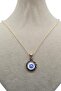 Pure Copper Evil Eye Protection Necklace Handcrafted with Genuine Copper Plated Chain - 2