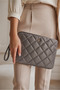 Anthracite Unisex Quilted Laptop Bag 13-14 Inch Compatible Daily Stylish Hand Carrying Organizer Case - 8