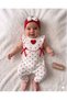 Baby Girl Heart Bow Baby Romper with Bandana Gift
