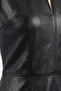 Faux Leather Sleeveless Stitched Piece Tunisien Collar Dress - 4