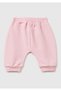 Baby Dust Pink Ribbed Stretchy Fleece Sweatpants - 2