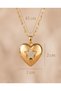 Amorix Zircon Stone Heart Covered Locket Steel Necklace - 2