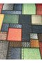 Colorful Patchwork Upholstery Fabric Geometric Patterned Armchair Fabric Seat Sofa Hobby Sewing - 3