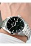 Silver-Black Color Steel Band Steel Case Men's Wristwatch with Calendar 2477Mr - 2