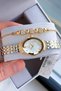 Premium Cutting Glass Women's Wristwatch Steel Band Japanese Mechanism Gift with Special Box Hmby2060C3 - 3