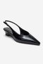 Rosella Black Patent Leather Mini Wedge Women's Heeled Shoes - 3