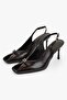 Women's Alea Brown Leather Heeled Shoes - 4