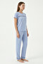 Diana Glamour Viscose Short Sleeve Women's Pajama Set - 3
