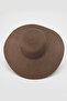 Women's Brown Wide Brim Summer Fedora Hat |   Model Suitable for Beach and Daily Use - 3
