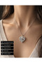 Heart Figured Flower Patterned Women's Necklace Stainless Steel Gift