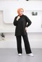 6386 - Stylish Comfortable Manu Soft Knitted Fabric Women's Suit with Cufflink Detail