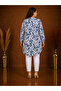 Moda Başak Woven Patterned Tunic Comfortable Cut Plus Size 100% Cotton - 3
