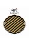 Luxury Glass Surface Presentation Tray 38 cm - Tea and Coffee Serving Tray - Decorative Round Tray with Gold Detail