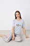 Embroidered Milan Knitted Short Sleeve Women's Pajama Set