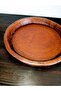 Natural Wooden Round Presentation Tray 27X27 cm – Handmade Decorative Serving Tray - 5