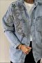 Women's Denim Shirt with Stone Details