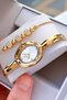 Oval Case Gold Color Adjustable Clamp Cord Women's Wristwatch with Special Box.Hmby2066C1 - 6