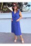 Muslin Sleeveless Double Pocket Dress Indigo Blue - 2