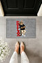Gray Door Mat with Cat Design – Modern Decorative Written Mat 70X45 cm - 2
