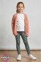 Patterned Kids Leggings - Green Vintage Floral Girls Leggings - Soft Stretchy Comfortable Cotton Sweat-Wicking - 4