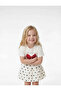 Bow Printed Ecru Baby Girl T-Shirt 6Smg10165Ak - 2