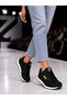 Unisex Black and White Lace-Up Daily Comfortable Casual Comfortable Lightweight Soft Non-Slip Comfortable Sole Mesh Sneaker Sports Shoes Suitable for Daily Use - 5