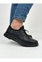 Men's Black Genuine Leather Orthopedic Sole Seasonal Casual Shoes - 2