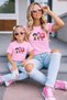 Mother-Daughter Matching Oversize T-Shirt 100% Cotton Printed Comfortable Fit Twin T-Shirt (Single Price)