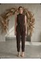 Women's Asymmetrical Cut Lace Detailed Dubai Fabric Blouse Shalwar Trousers Set - 5