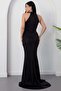 Halter Neck Slit Glitter Dress Drp0013 - 7