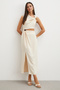 Drapeli Cut-Out Elbise - 3