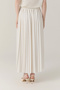 Pleated Long Minimal Ecru Skirt 0219 - 7
