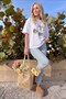 Women's Milano Riviera Straw Mesh Shoulder Bag Paris Milano Embroidered Beige – Large Size, Summer Style - 7