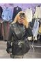 Leather Jacket with Tie-Up Detail - 6