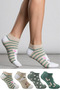 Women's Seamless Cotton Booties Socks Colorful 4-Pack