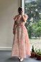 Vintage Floral Belted Maxi Dress - 3
