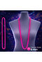 Neon Pink Bead Necklace 80 cm – Retro 80S 90S Party Accessory - 3
