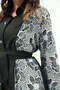 Black Belted Linen Casual Wear - 4
