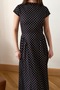Polka Dot Maxi Length Short Sleeve Dress Av01616 - 5