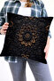 Black Lotus Modern Throw Pillow Cover 43X43 – Decorative Pillowcase Double-Sided Printing - 2