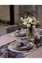 American Service Set, New Season, 6 Gray Supla Plates, 6 Napkins, 6 Gray Napkin Rings and Runner Cover Gray Marble Tk2 - 3