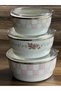 Enamel 3-Piece Storage Container with Lid Rosadora - 2