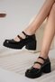 Women's Black Patent Leather Casual Shoes Fs06Ms07A - 7