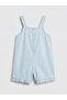 Blue Girls' Salopet Shorts Set - 3