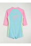 Uv Protected Girls' Skirted Swimsuit - 5