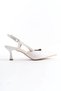Women's White Patent Leather Heeled Shoes Fs08Ms20B - 5
