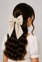 Bowknot Clip Hairpin – Linen Textured Fabric Hairpin – Stylish Daily & Special Occasion Hair Accessory
